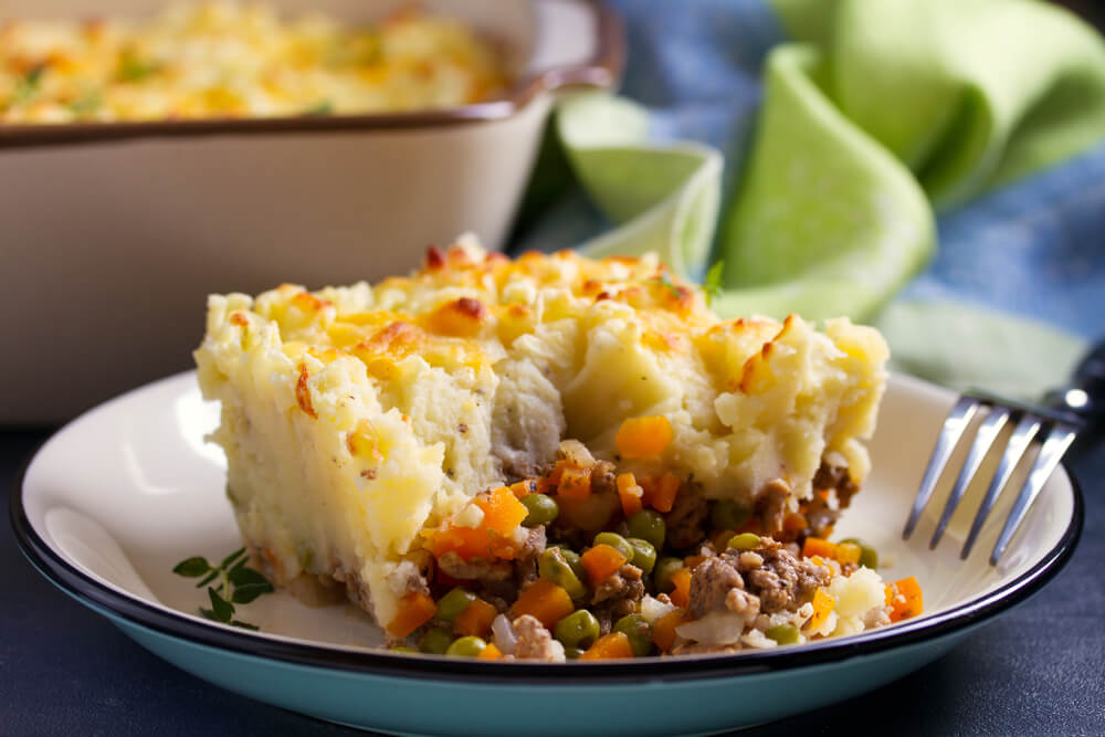 A plate of Irish shepherd's pie.