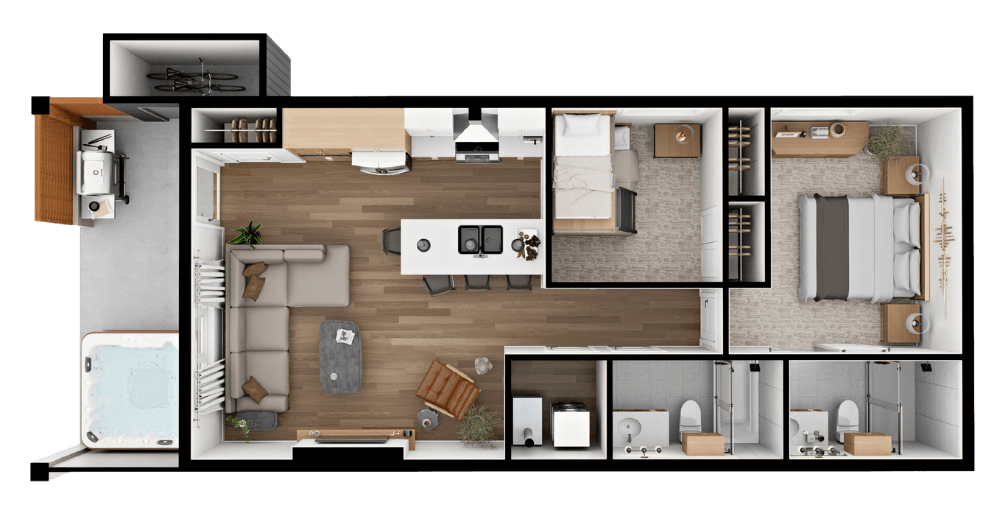 2-Bedroom Townhome