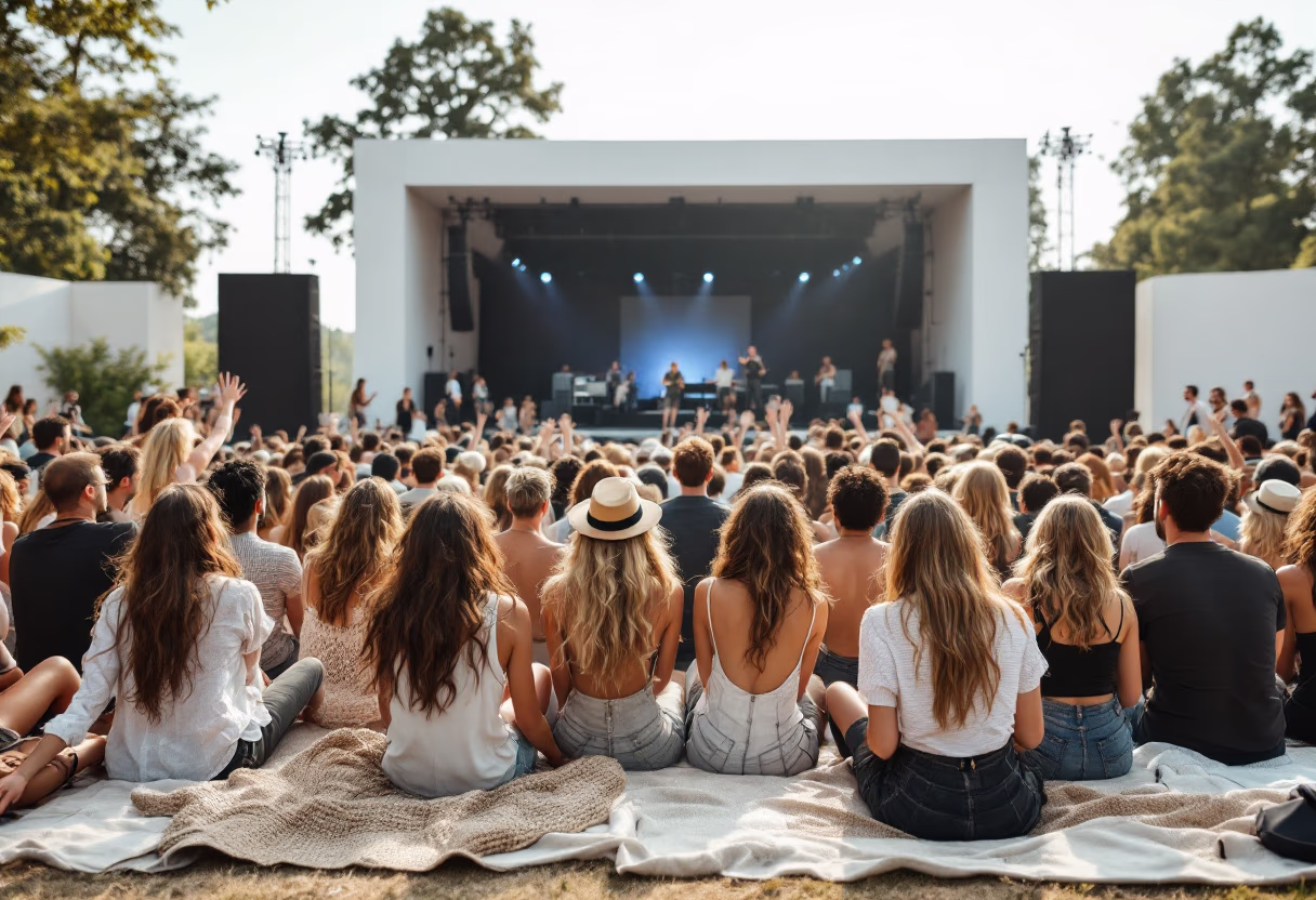 image of music fans at concert
