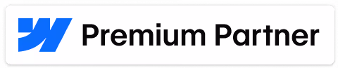 Webflow premium partner badge