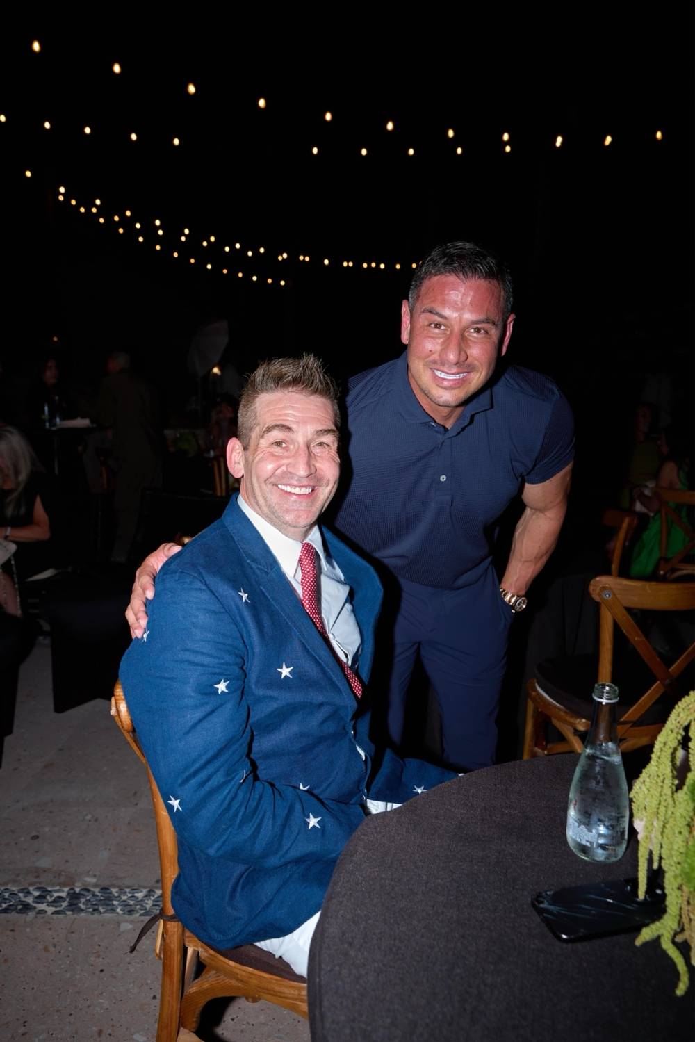 Todd Dunphy with a colleague at a private dinner