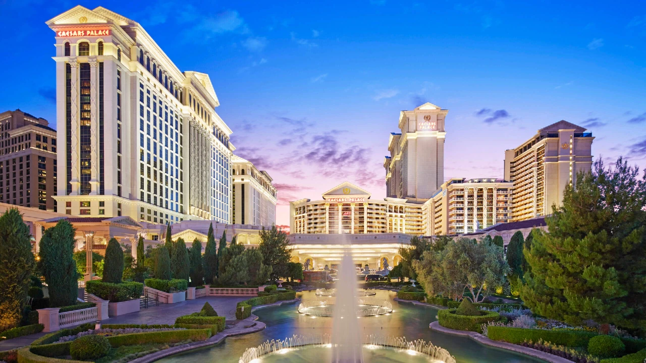 Hotel Exterior at Caesars Palace Las Vegas