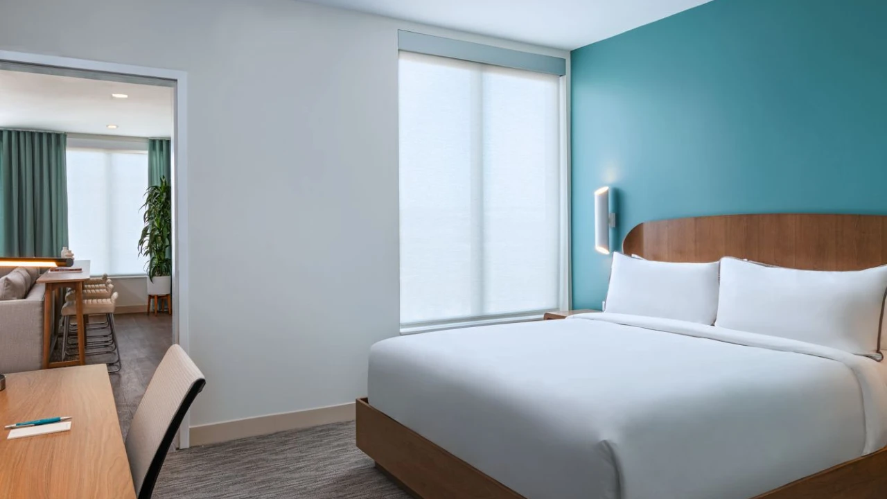 Guest Room Bedroom at Element Las Vegas Symphony Park