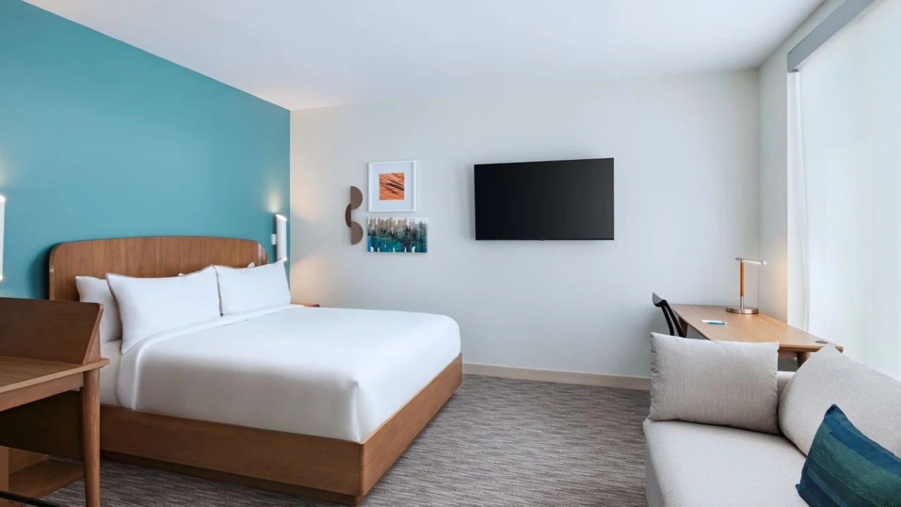 Guest Room Bedroom at Element Las Vegas Symphony Park