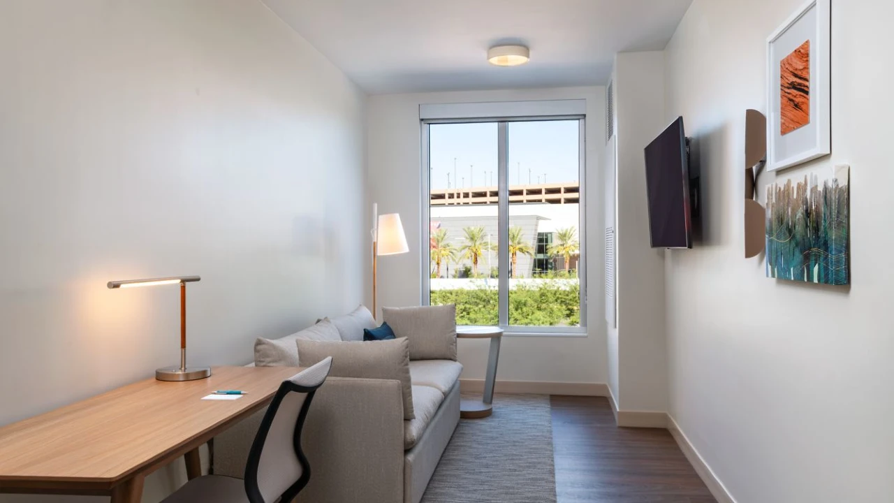 Guest Room Living Area at Element Las Vegas Symphony Park