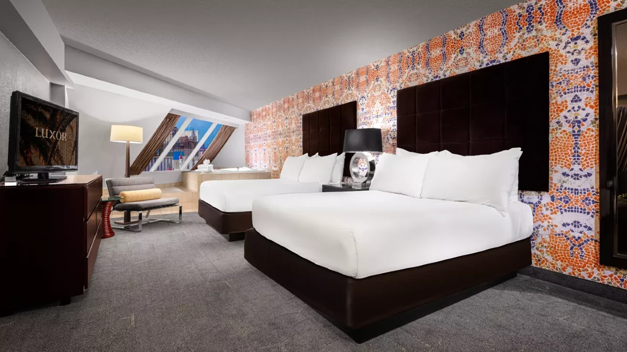 Pyramid Premier Two Queen Corner Suite Big at Luxor Hotel and Casino Las Vegas