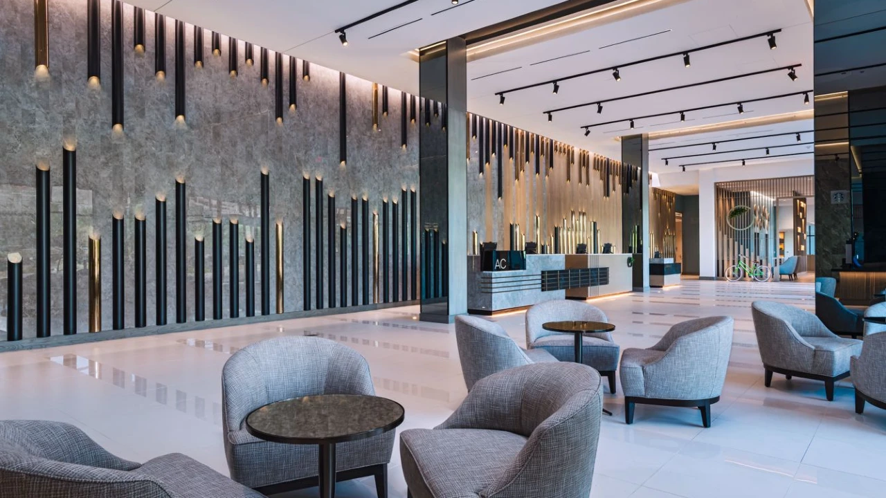 Lobby at AC Hotel Las Vegas Symphony Park