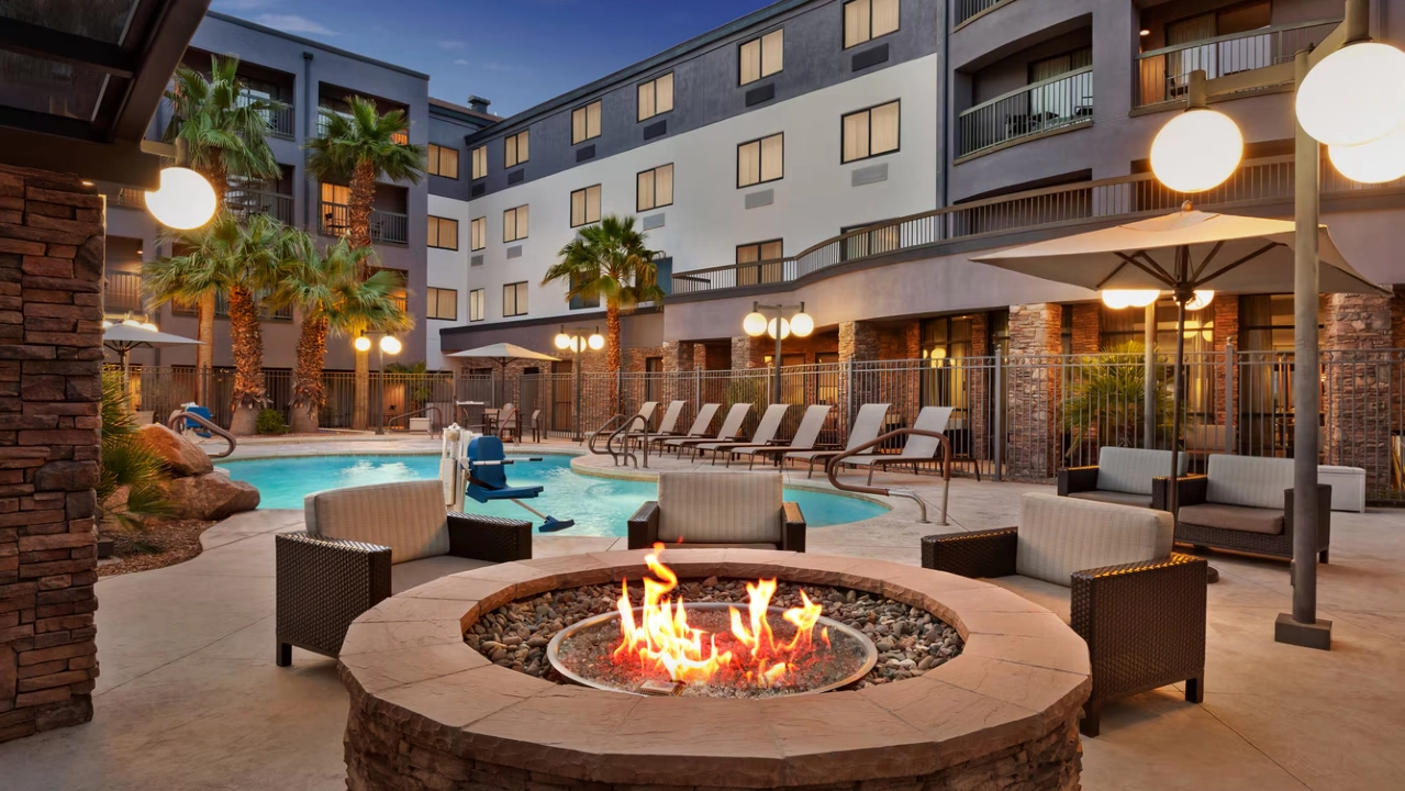 Fire Pit at Courtyard Las Vegas Stadium Area