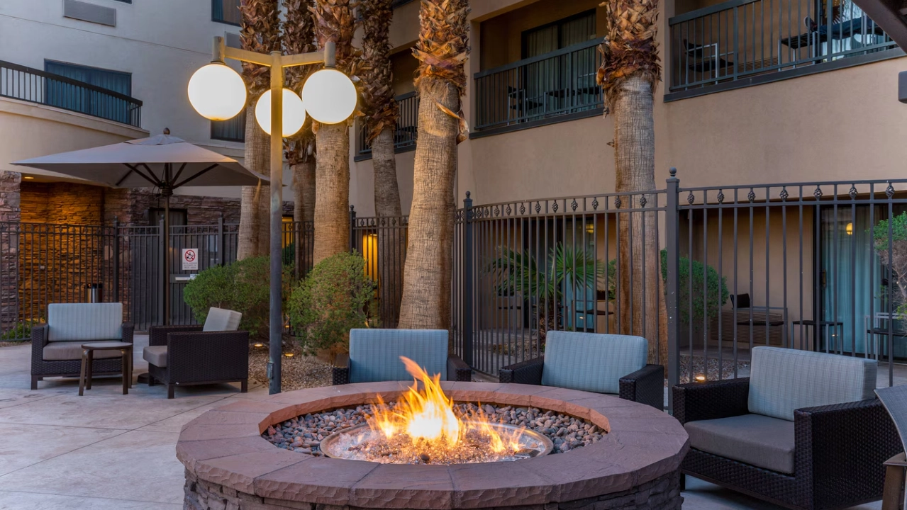 Fire Pit at Courtyard Las Vegas Stadium Area