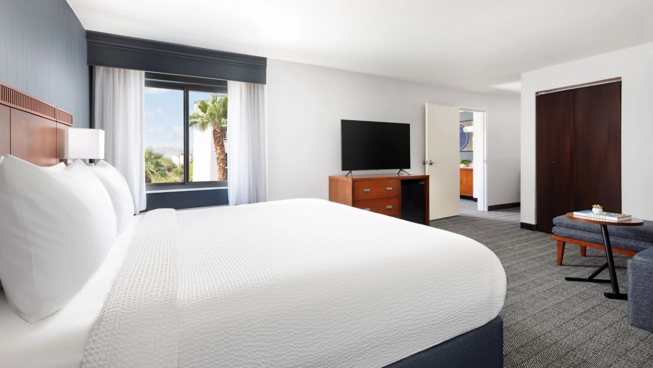 Suite Bedroom at Courtyard Las Vegas Stadium Area