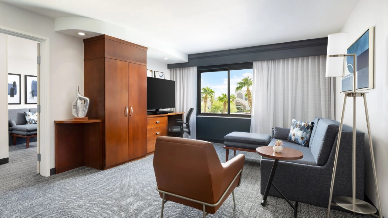 Suite Living Area at Courtyard Las Vegas Stadium Area