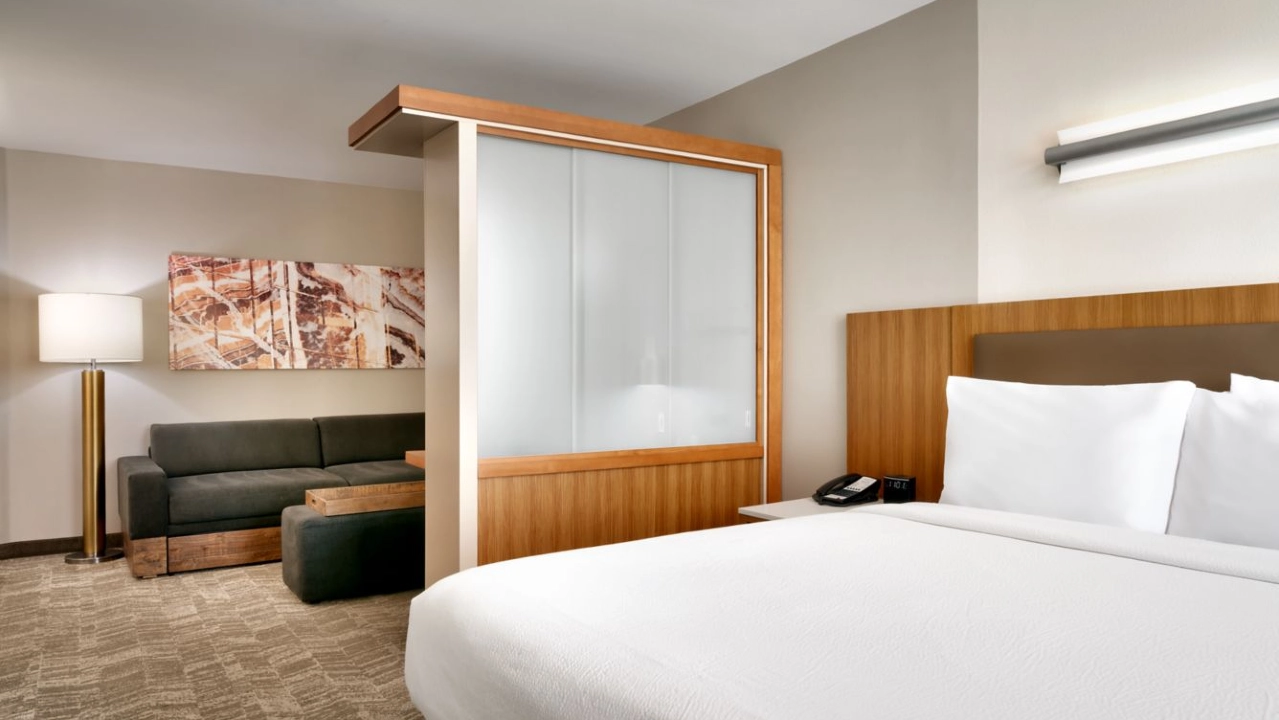 Suite Bedroom at Springhill Suites Las Vegas Convention Center
