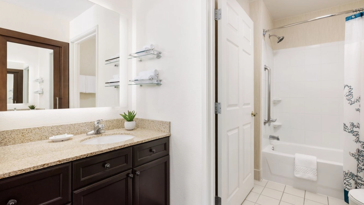 Suite Bathroom at Residence Inn Las Vegas Stadium Area