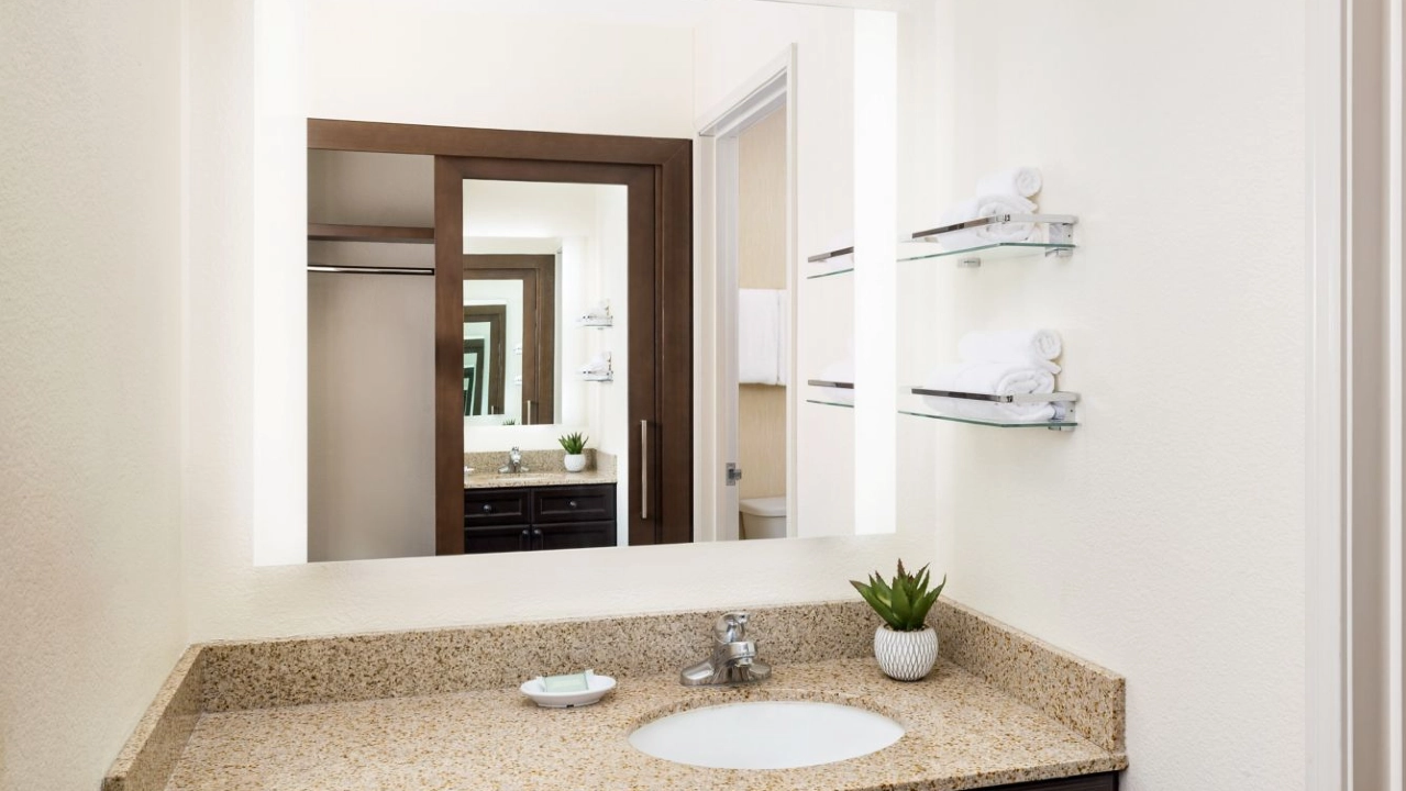 Suite Bathroom at Residence Inn Las Vegas Stadium Area
