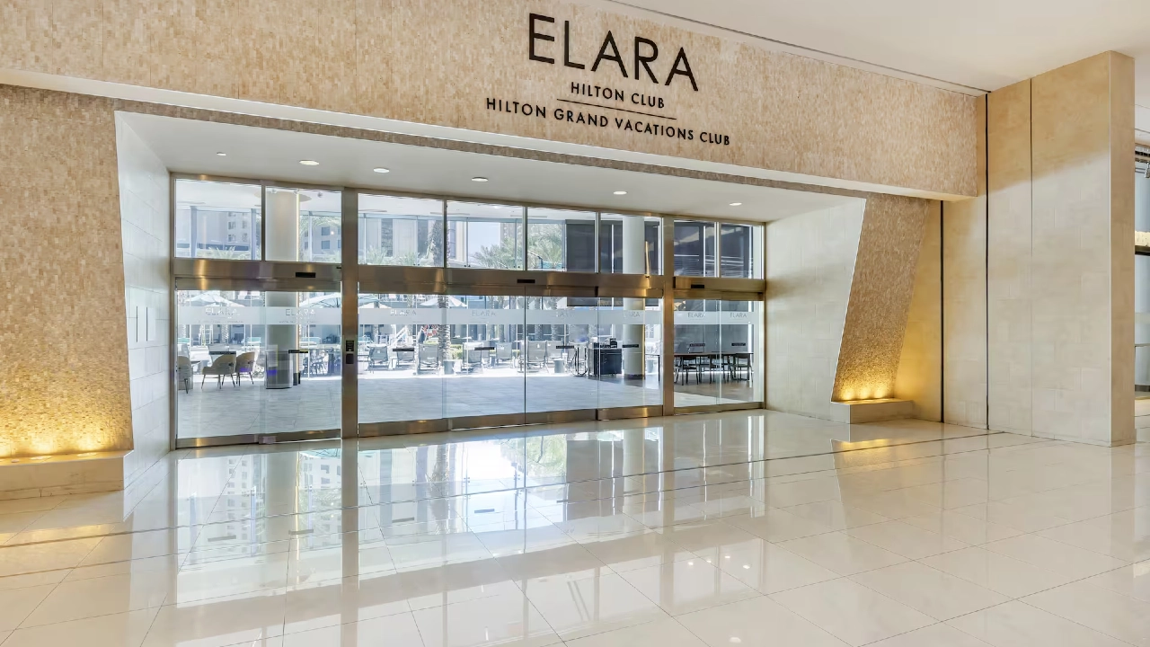 Hotel Entrance at Hilton Club Elara Las Vegas