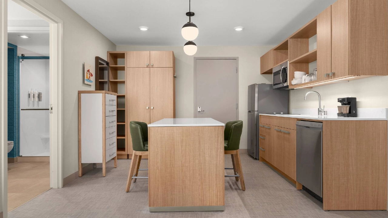Studio Suite Kitchen at Homewood Suites North Las Vegas Speedway