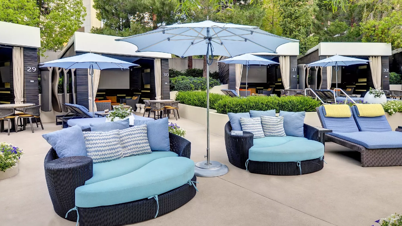 Pool Daybeds at Aria Resort and Casino Las Vegas
