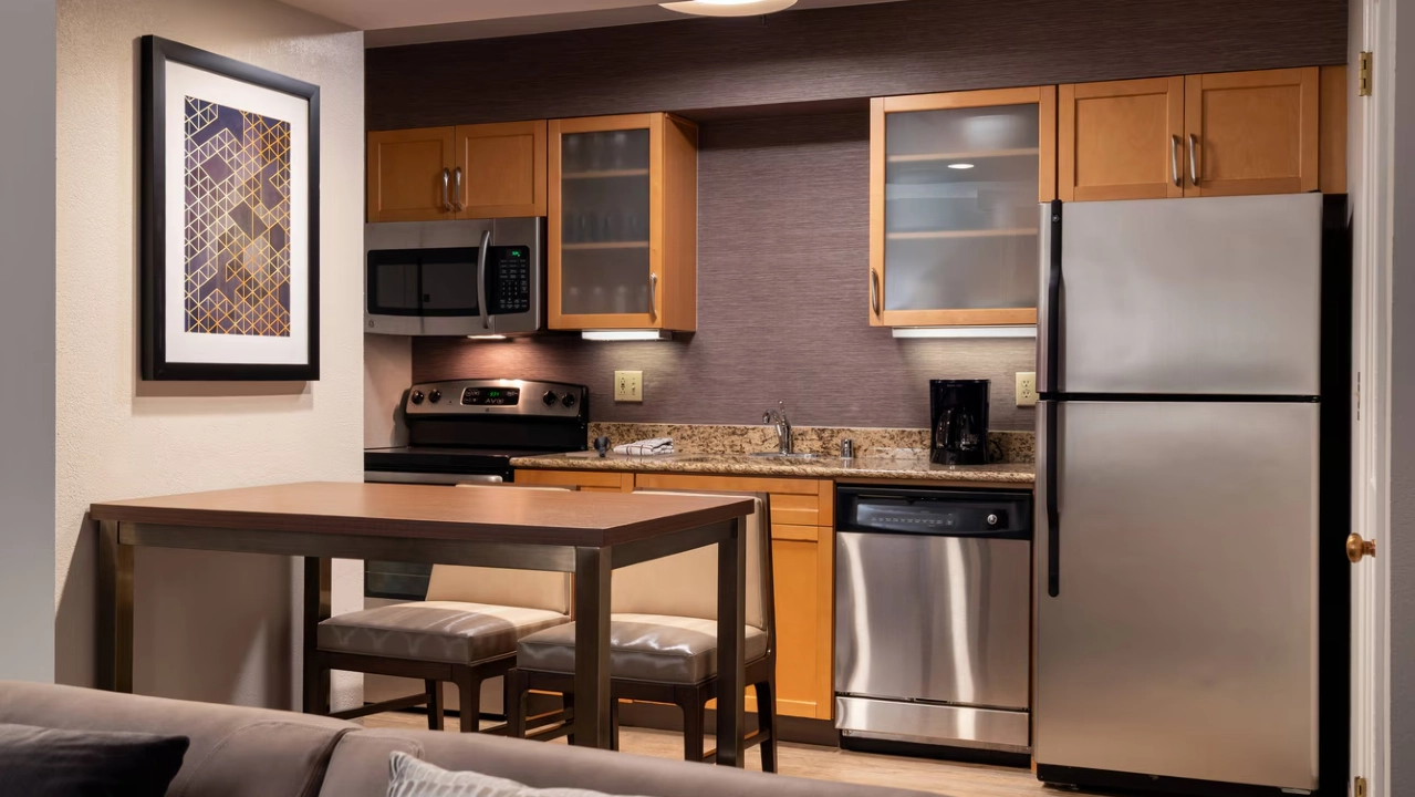 Studio Suite Kitchen at Residence Inn Las Vegas Convention Center