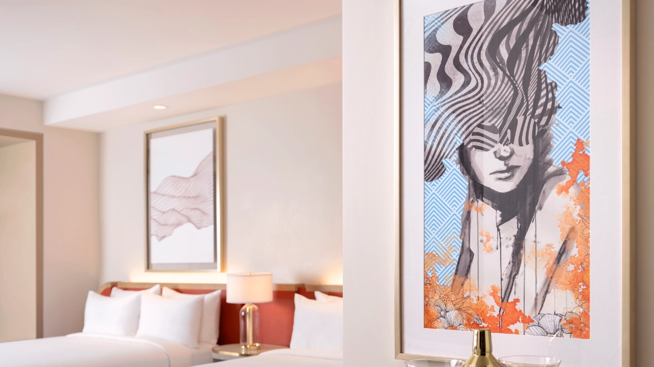 Premium Room Two Queen at Conrad Las Vegas at Resorts World