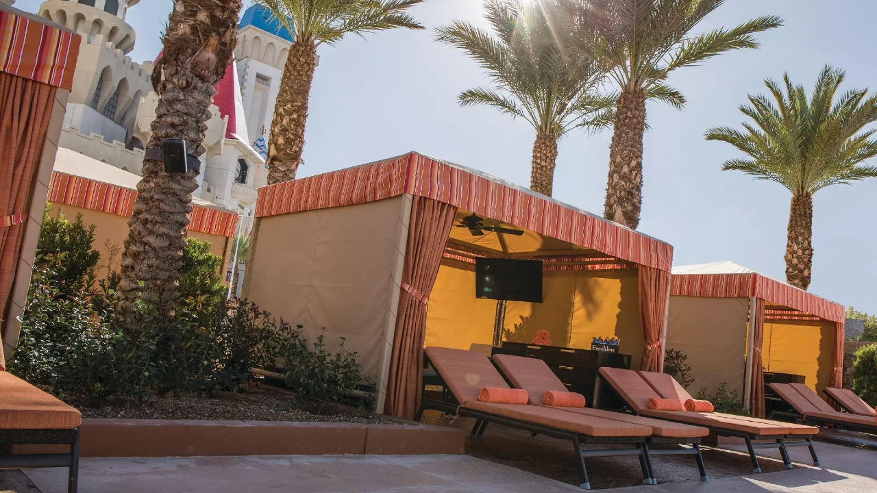 Pool Cabana at Excalibur Hotel and Casino Las Vegas