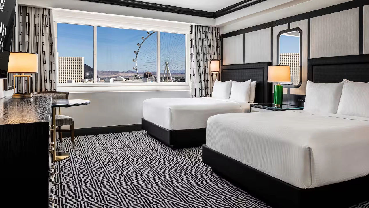 Colosseum Strip View Room Two Queens at Caesars Palace Las Vegas