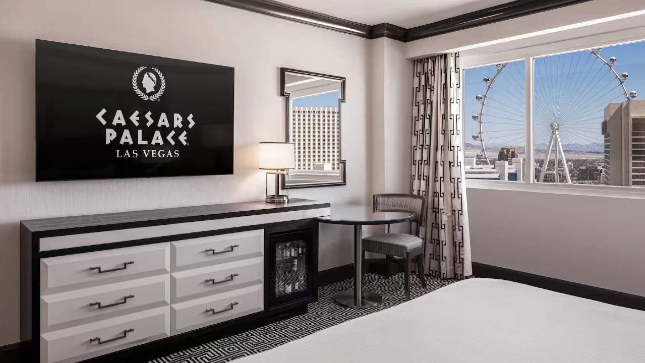 Colosseum Strip View Room Two Queens at Caesars Palace Las Vegas