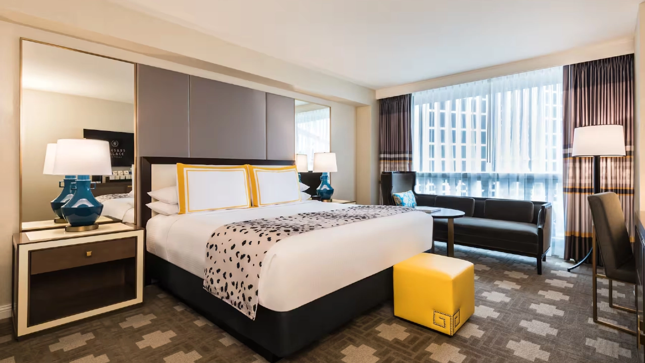 Julius Deluxe Room King Strip View at Caesars Palace Las Vegas