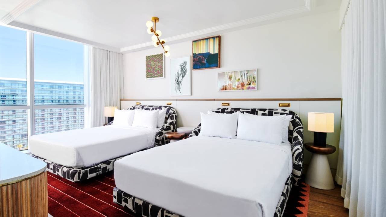 Ruby Chamber Double Queen at Virgin Hotels Las Vegas