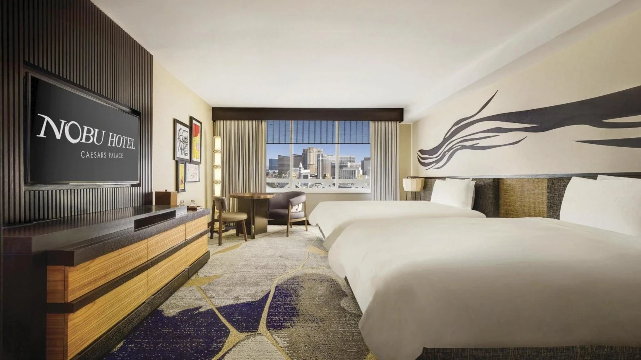 Nobu Bedroom Two Queens at Nobu Hotel Caesars Palace