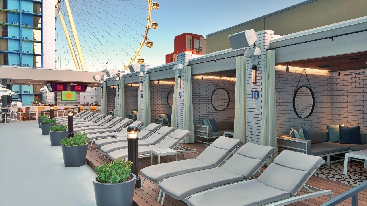 Pool Cabanas at The Linq Hotel and Casino Las Vegas