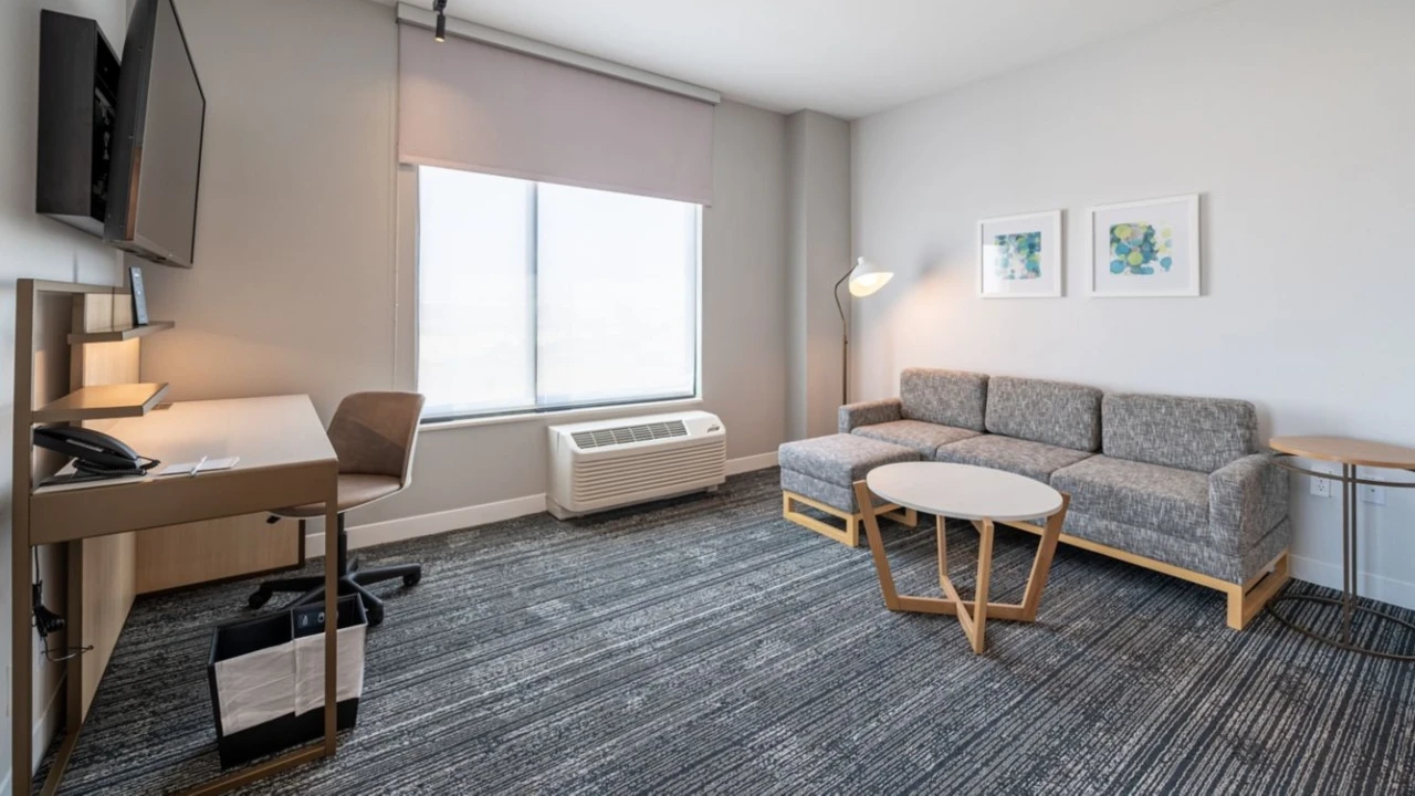 Suite Living Area at Towneplace Suites Las Vegas North I-15