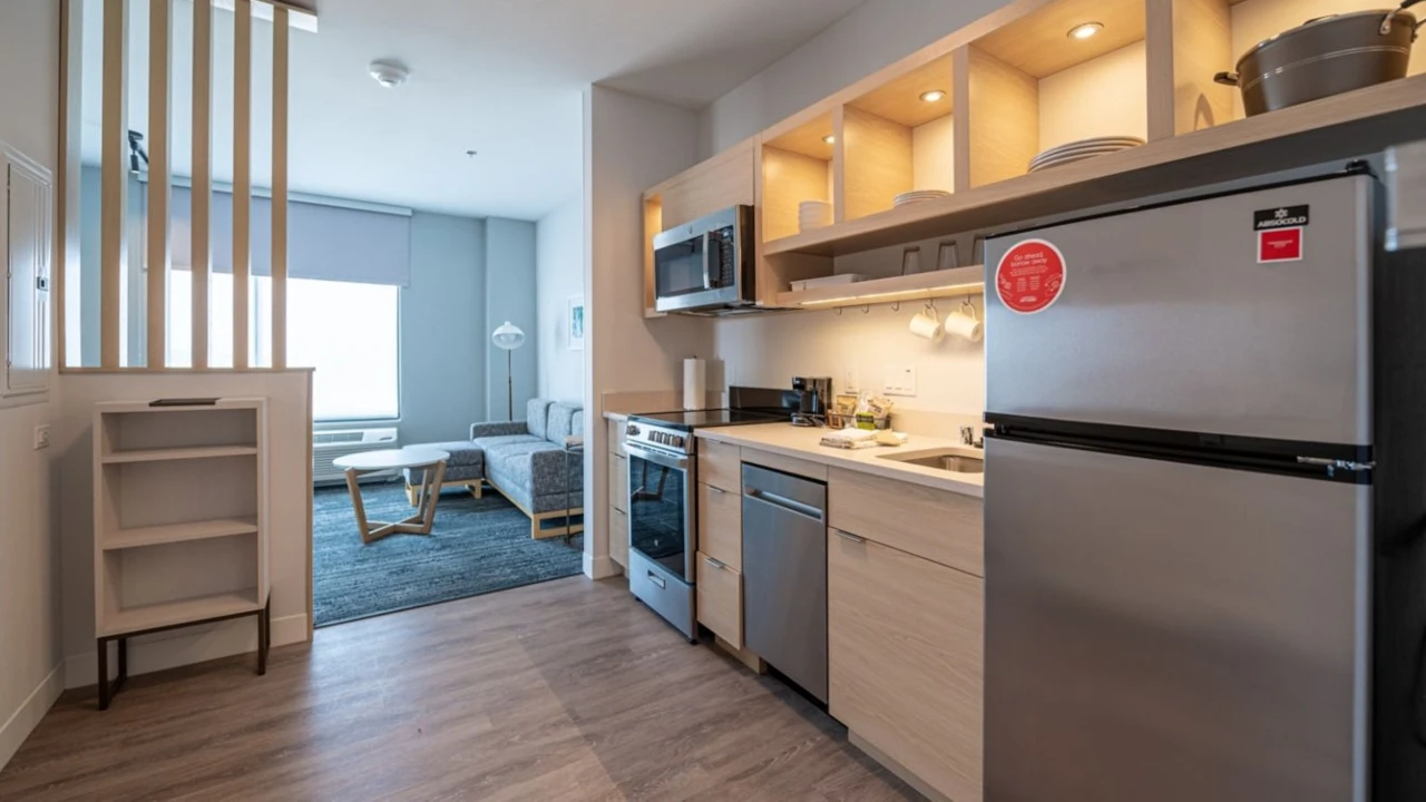 Suite Kitchen at Towneplace Suites Las Vegas North I-15