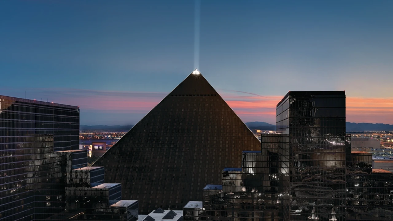 Hotel Exterior at Luxor Hotel and Casino Las Vegas