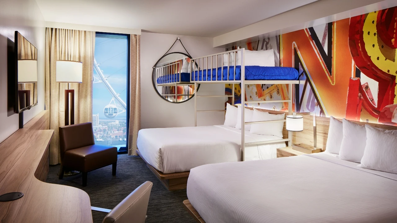 Bunk Bed Deluxe Room at The Linq Hotel and Casino Las Vegas