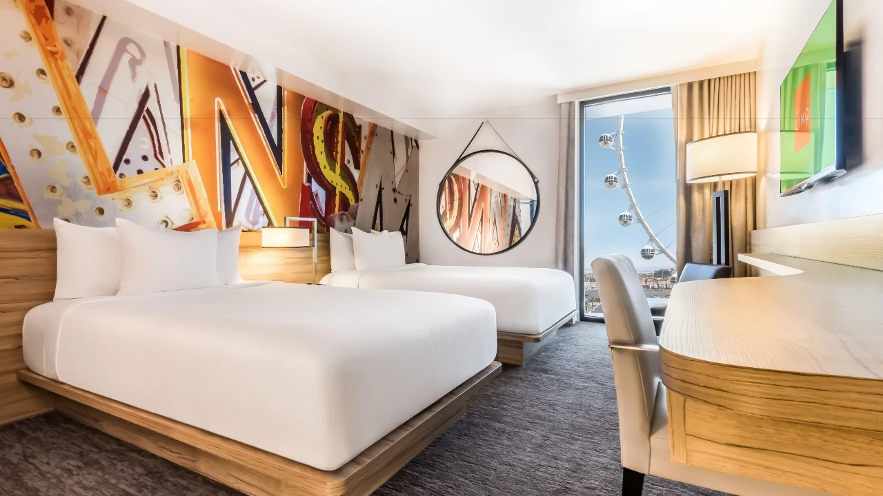 Deluxe Room Two Queens at The Linq Hotel and Casino Las Vegas