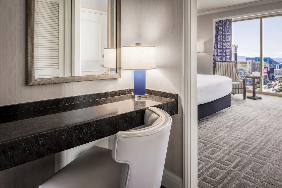 Palace Partial Strip View Room Two Queens at Caesars Palace Las Vegas