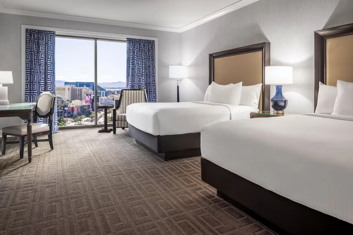 Palace Premium Studio Suite Two Queens at Caesars Palace Las Vegas