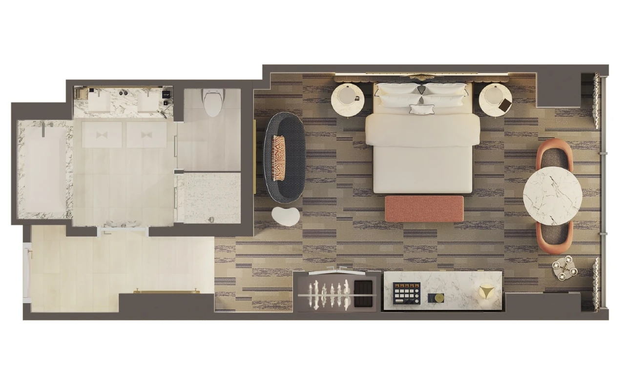 Bleau King Floor Plan at Fontainebleau Las Vegas