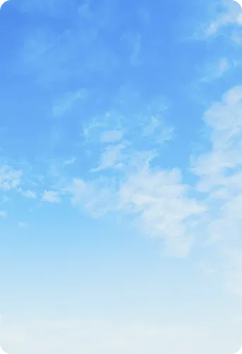 Cielo azul con nubes y dos cuadros con texto financiero: "Tenés disponible $500.000" y "Pagando en tiempo y forma 0% de tasa" con íconos de lupa y gráfico.