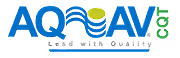 AQUA CAVE logo with a water droplet and a yellow circle above the letters.