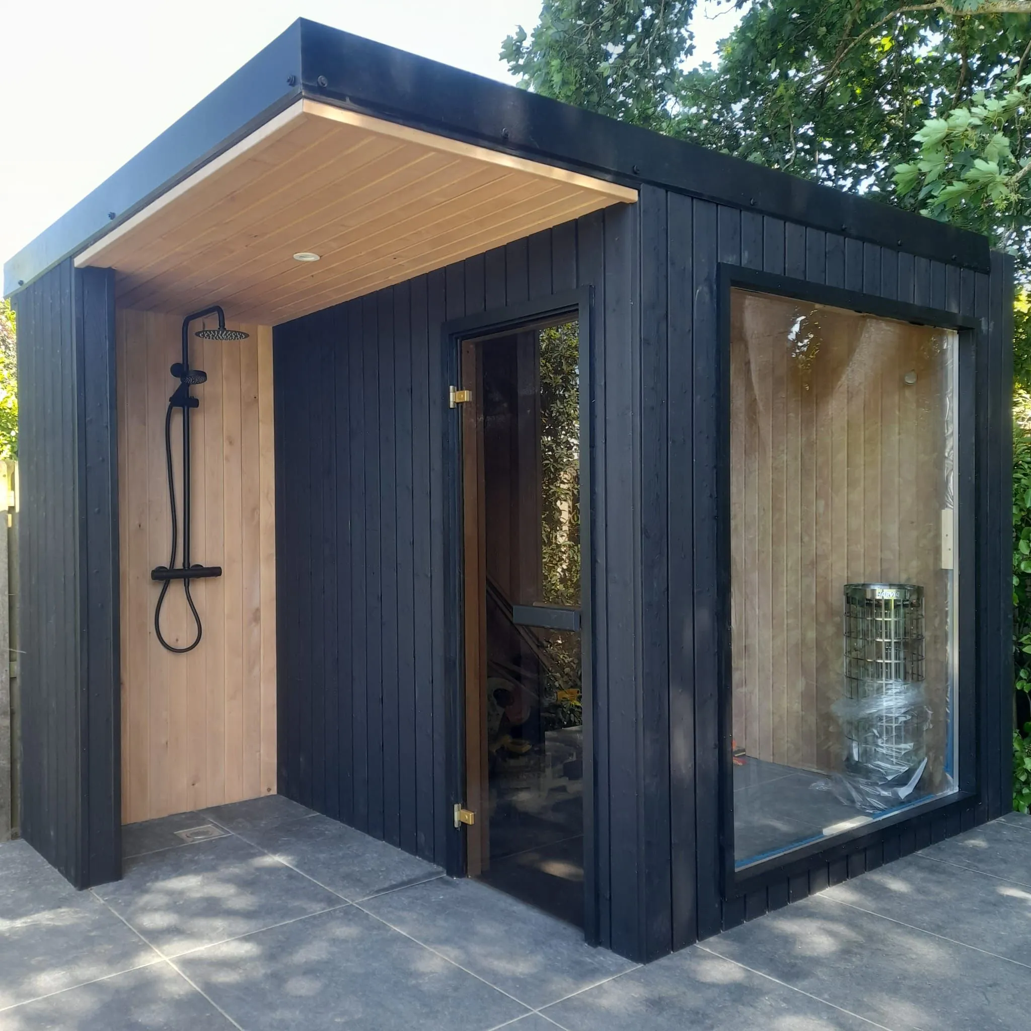 The K Club Wellness Garden, Featuring 2 of our tarn self cooling ice baths, and our Nordic Sauna.