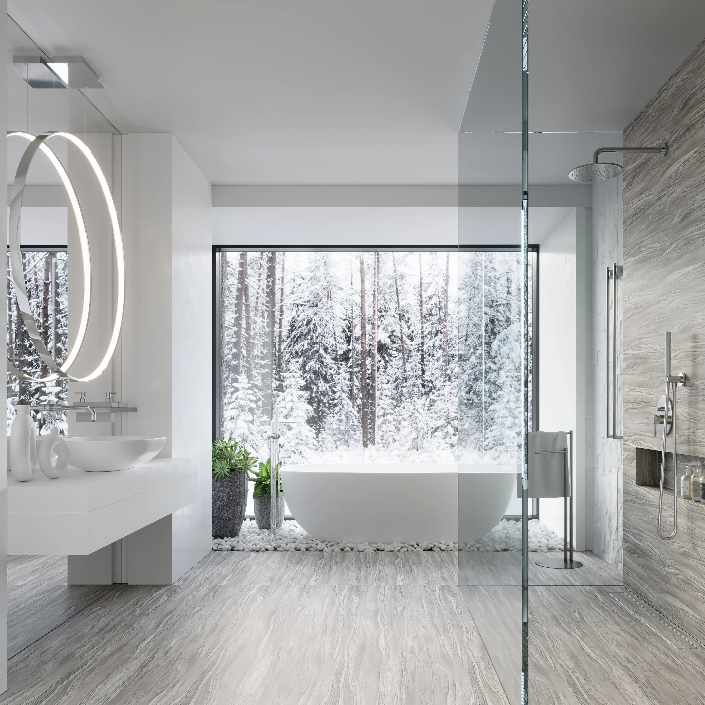 man in blue and white plaid dress shirt and black pants standing near white roll up
