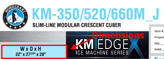 Ice Machine Specifications