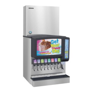 Hoshizaki ice machine sits on top of soda fountain