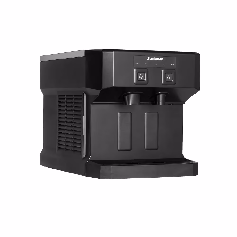 Scotsman HID207ABX-1 compact cubelet ice and water dispenser, available through Easy Ice commercial ice machine lease programs.