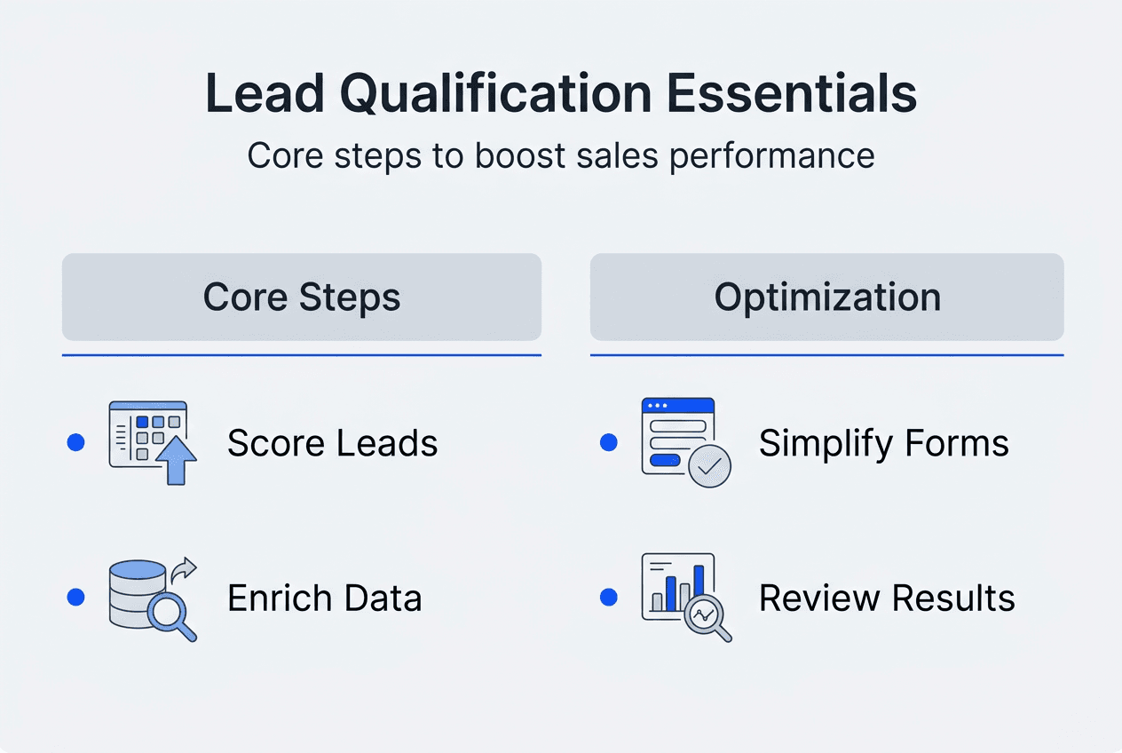 Infographic of lead qualification process steps