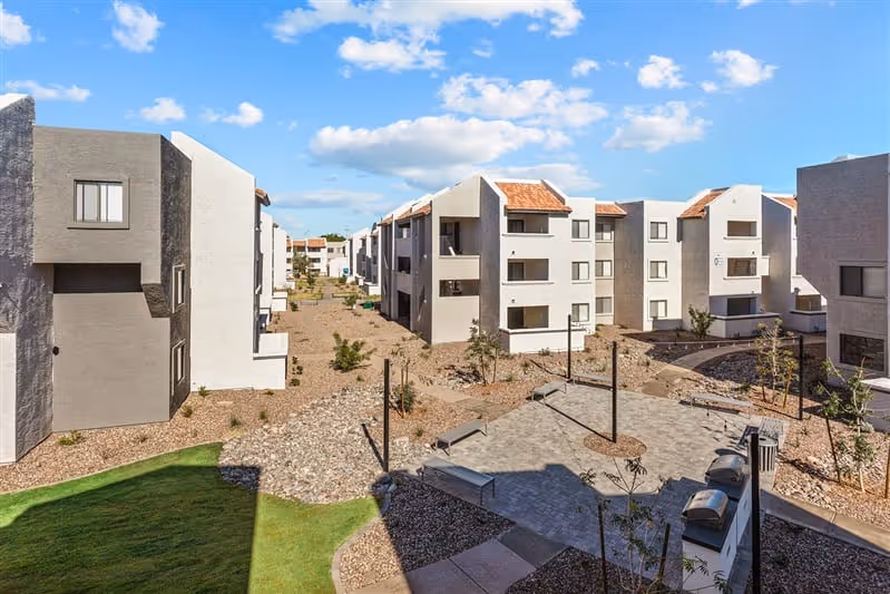 Exterior view with with view of BBQ area