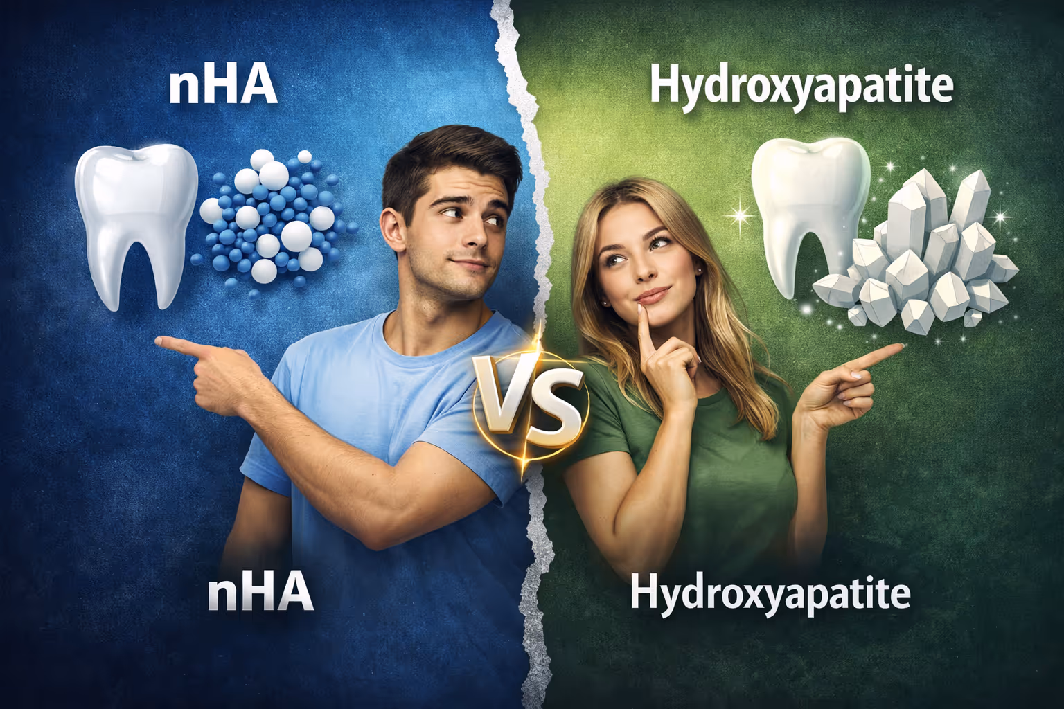 nHA vs Hydroxyapatite particle size comparison