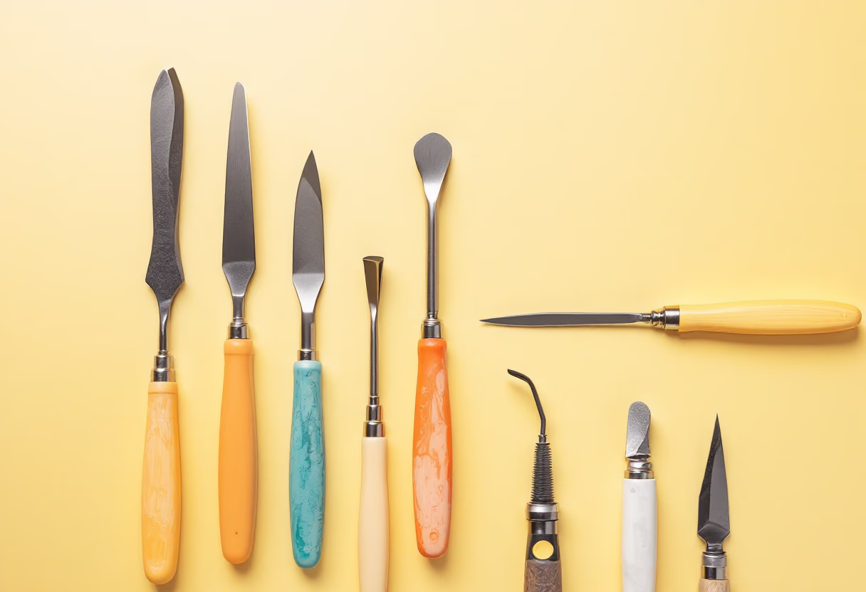 image of ceramic carving tools