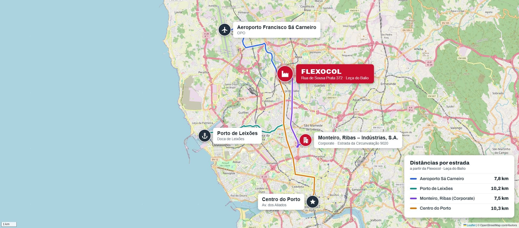 Mapa de localização FLEXOCOL